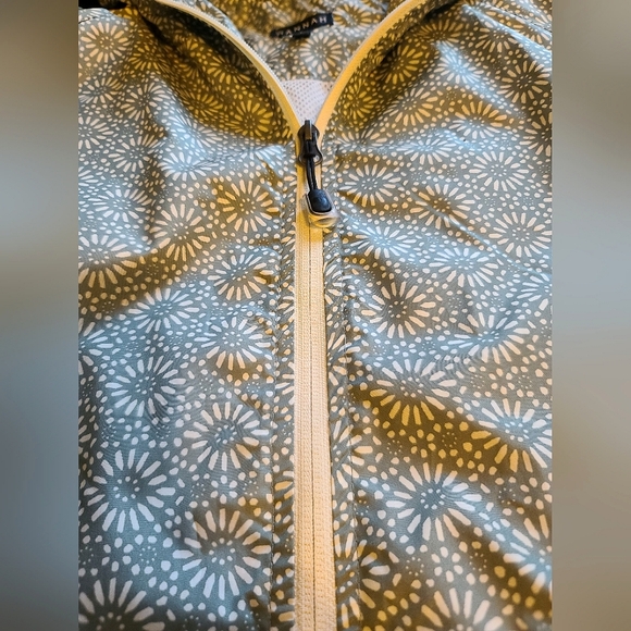 Green Patterned Zip Up Rain Jacket - Picture 2 of 4